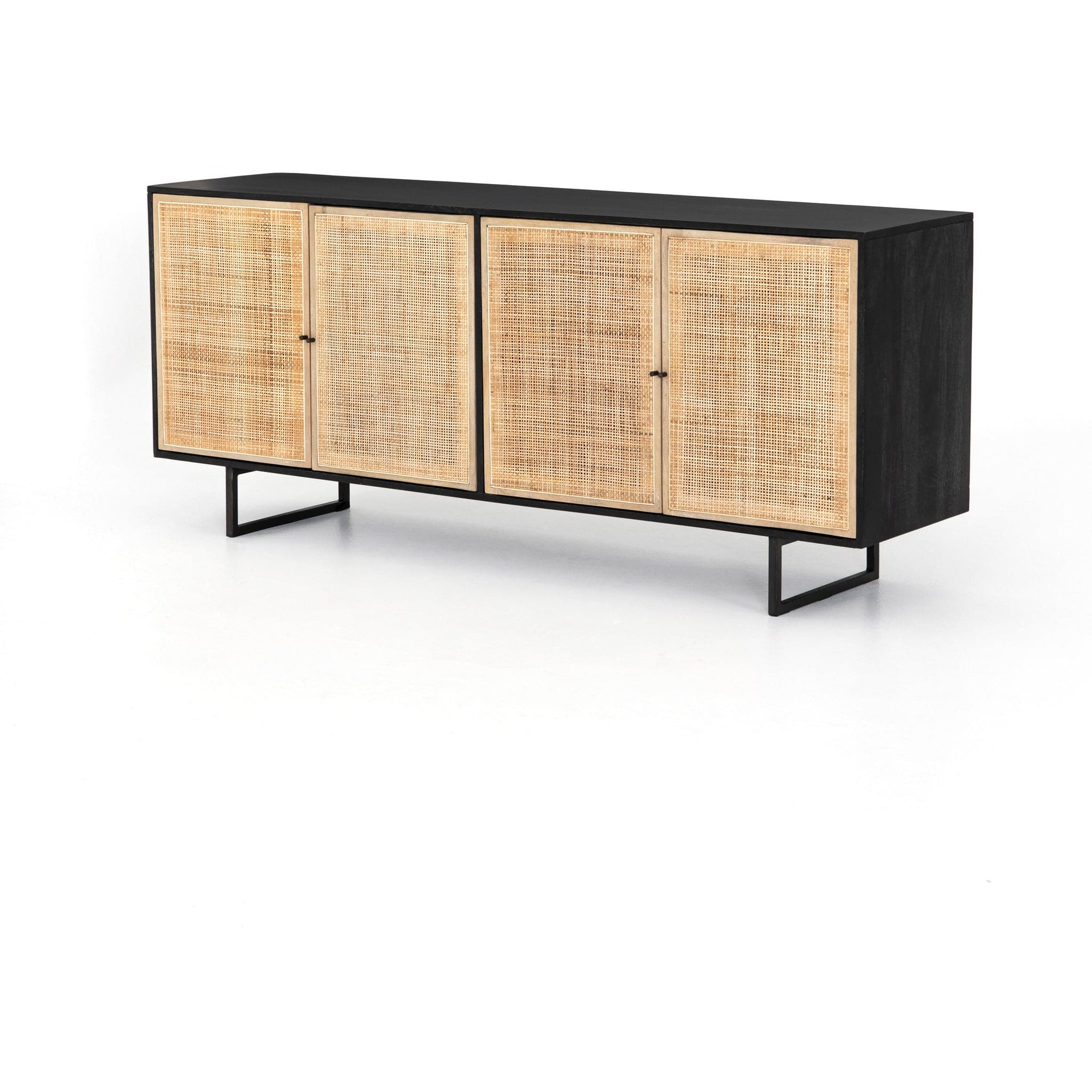 Mid-Century Modern Accent Cabinet in Blackwash - HER Home Design Boutique